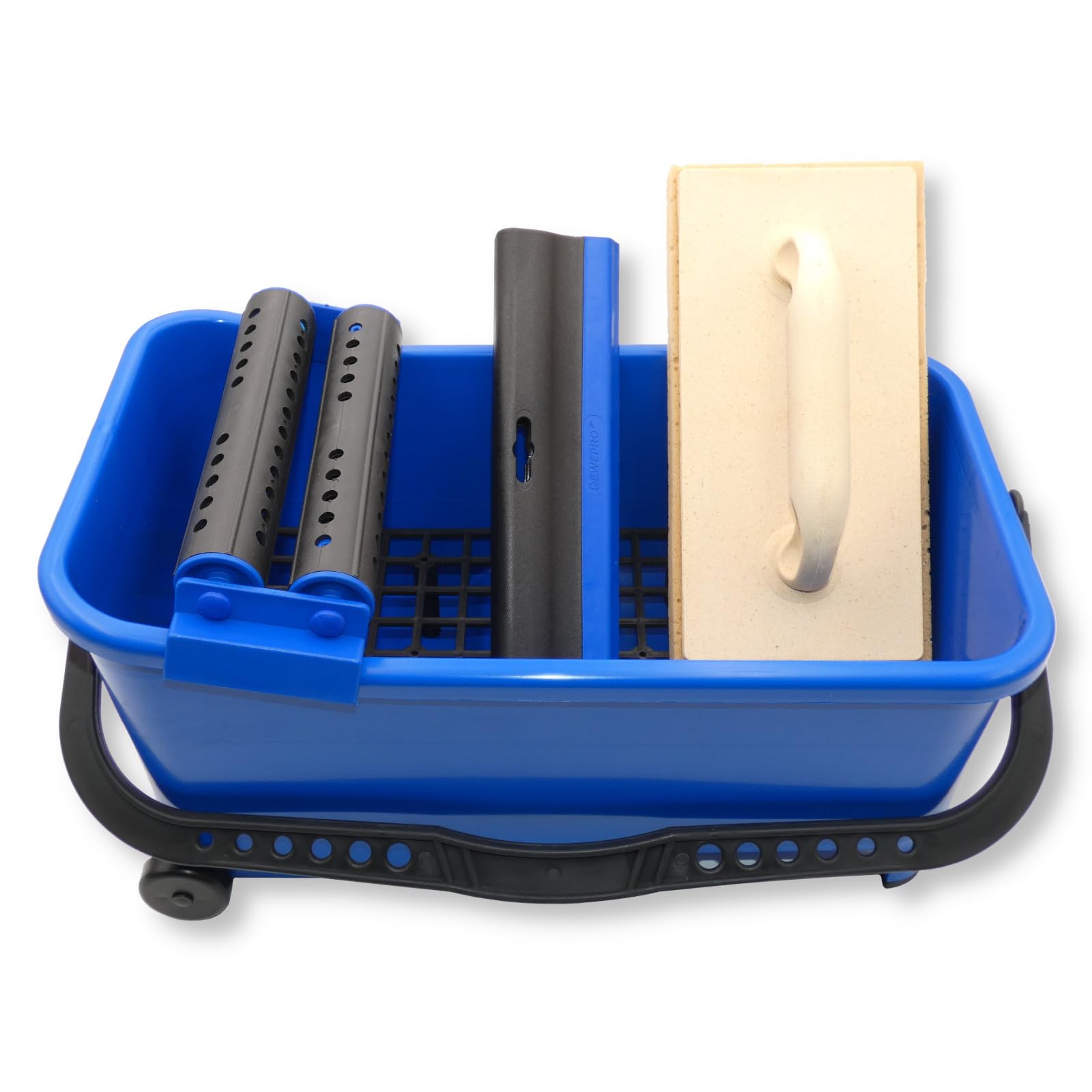 COMENSAL® Tegelwasset - 8-delige tegelzetter wasset M - 12L - professionele tegels wasset om te pleisteren - met rolopzetstuk - voegenrubber - hydrospons - wrijfplank met celrubber - Made in EU