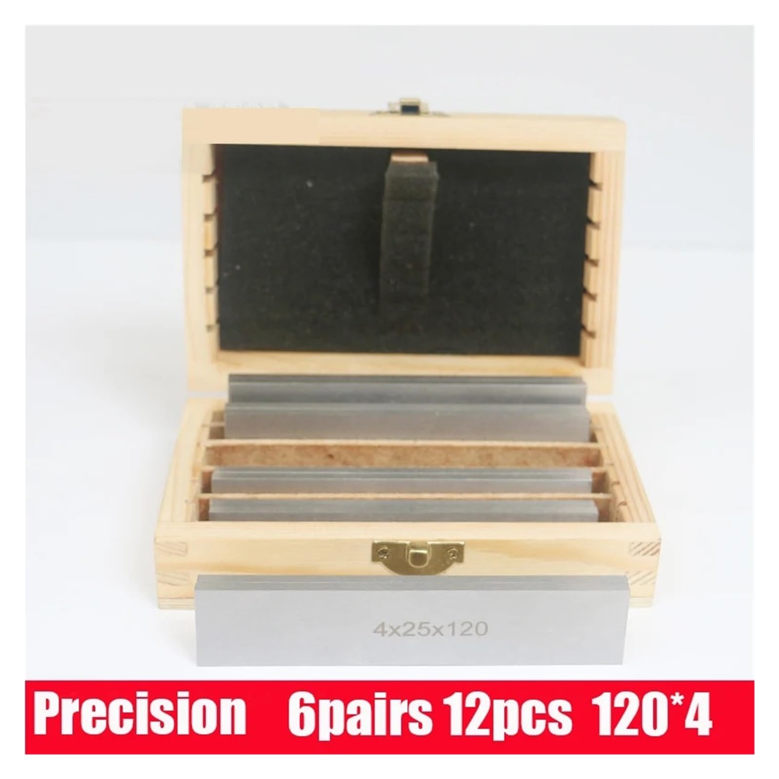 6 par równoległych płytek wzorcowych ze stali stopowej Zestaw płytek frezarskich CNC 120 mm X (10-35 mm) do tokarki imadła Precyzyjny pomiar