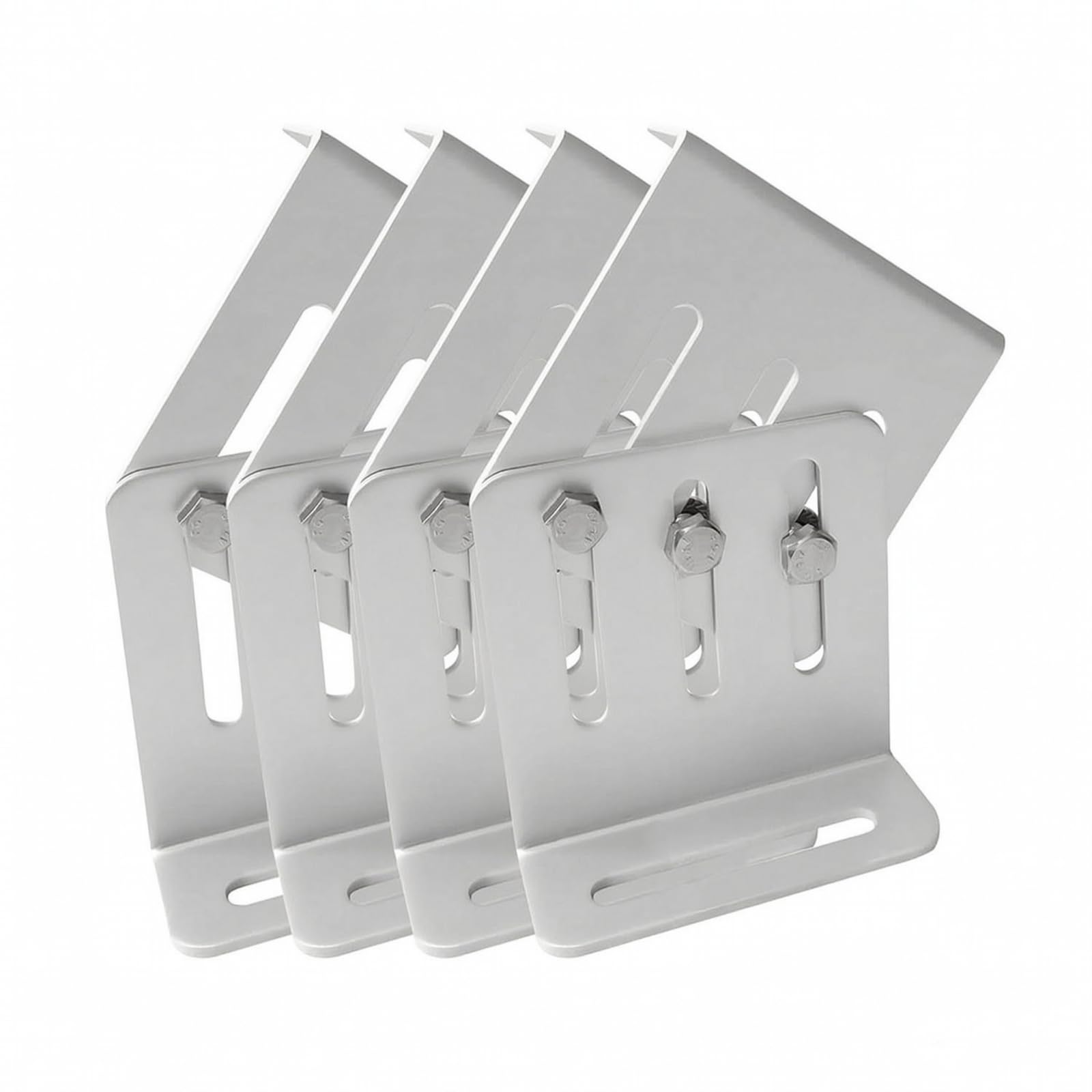 Kit di Fissaggio per Moduli Fotovoltaici con Profilo Alluminio Resistente Alle Intemperie per Uso Esterno su Roulotte E Yacht con Viti di Ancoraggio Robuste