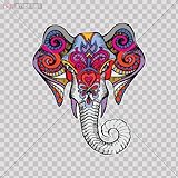 Decals Vinyl Sticker Colorful Elephant Car Window Wall Art Decor Doors Helmet Truck Motorcycle Note Book Mobile Laptop Size: 5 X 4.3 Inches Vinyl color print