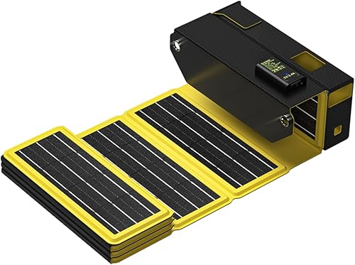 Sharge Cargador solar con puerto USB, cargador de panel solar portátil y plegable de 12 W, panel solar USB, equipo de senderismo y campamento