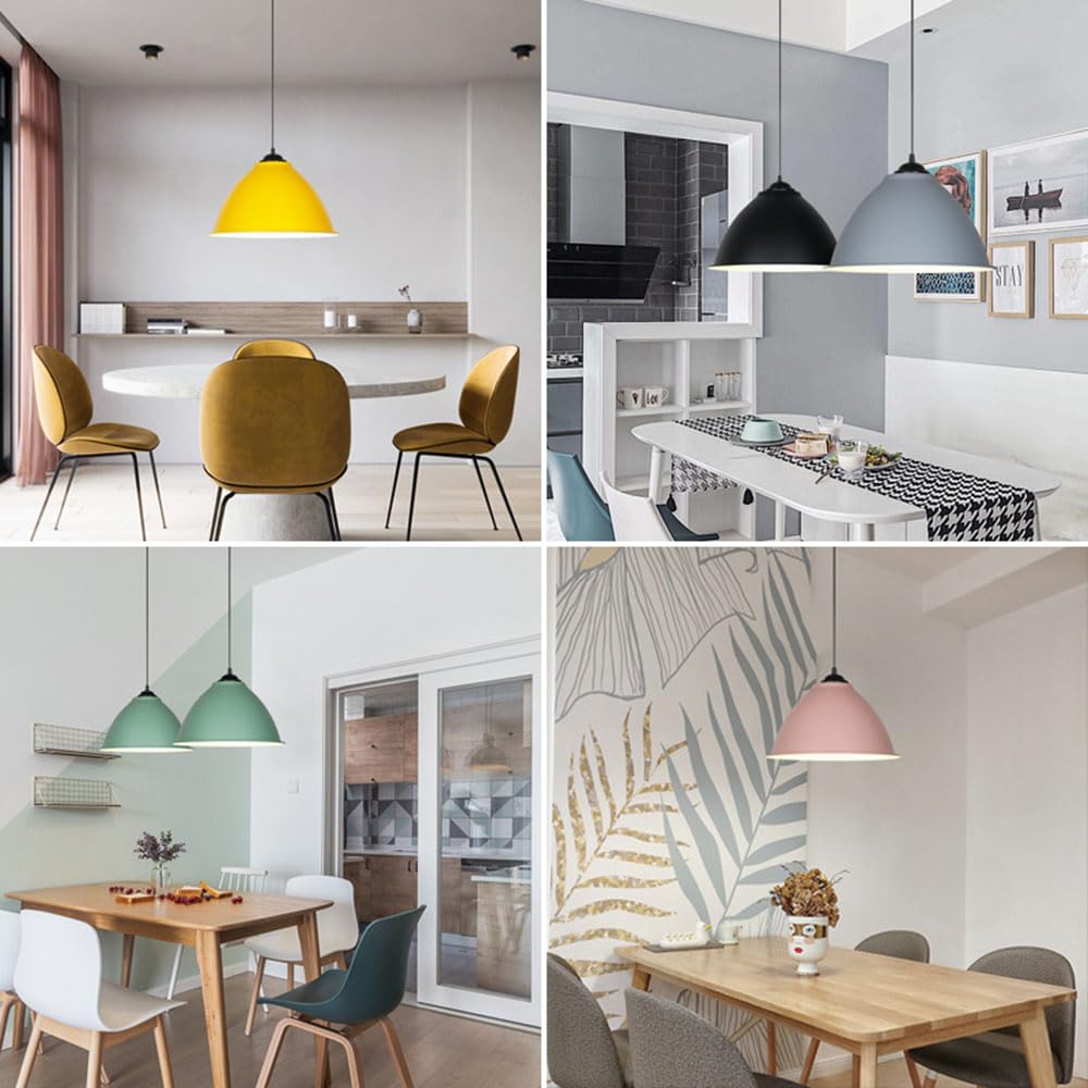 Kreatywna lampa wisząca z podstawą E27 domowy żyrandol aluminiowy niestandardowa centralna lampa wisząca przemysłowa metalowa kopuła klosz lampa do kuchni (kolor: