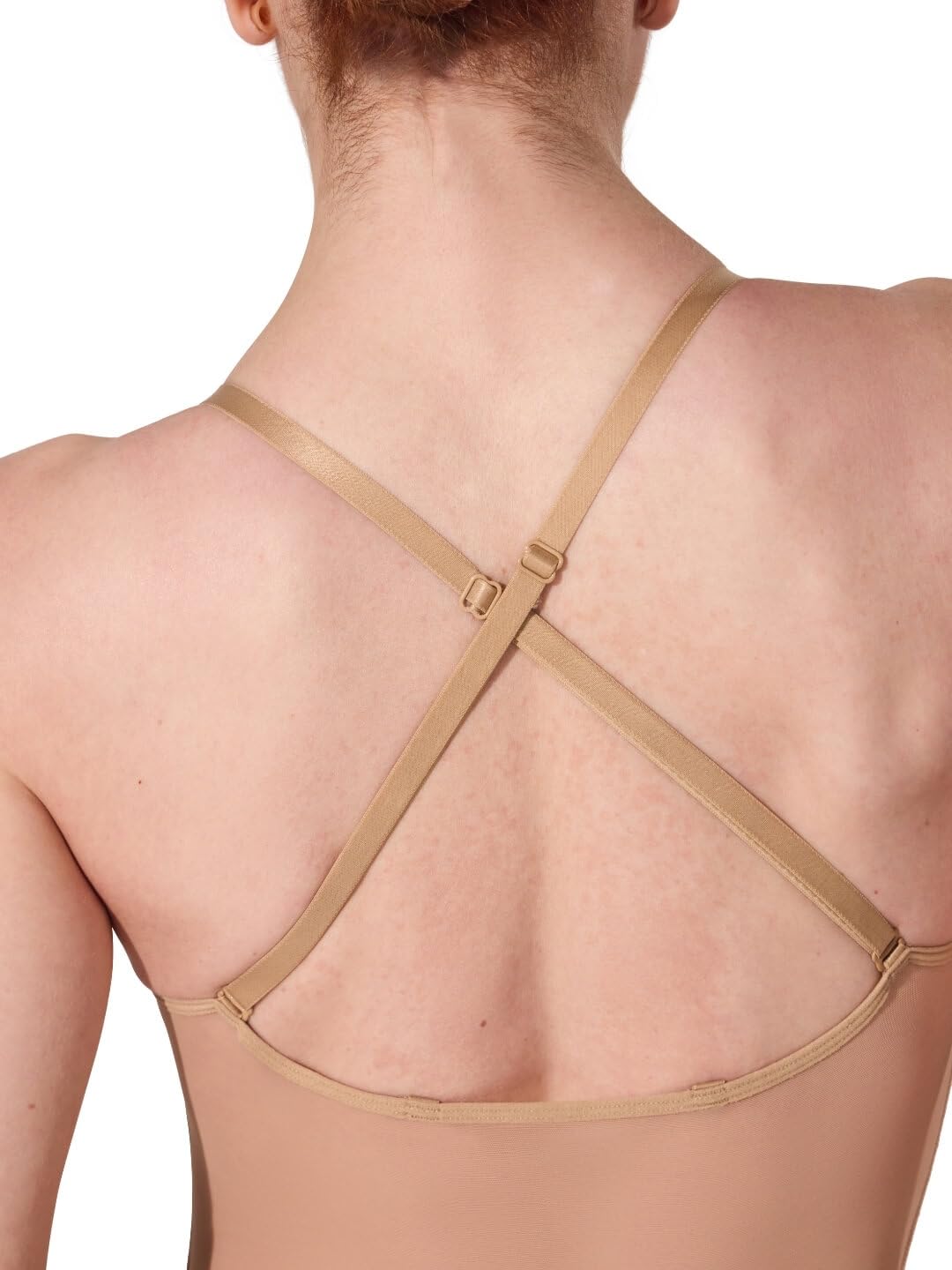 Capezio Plunge Neck Mesh Midiff Leotard Sous-vêtements de base Femme