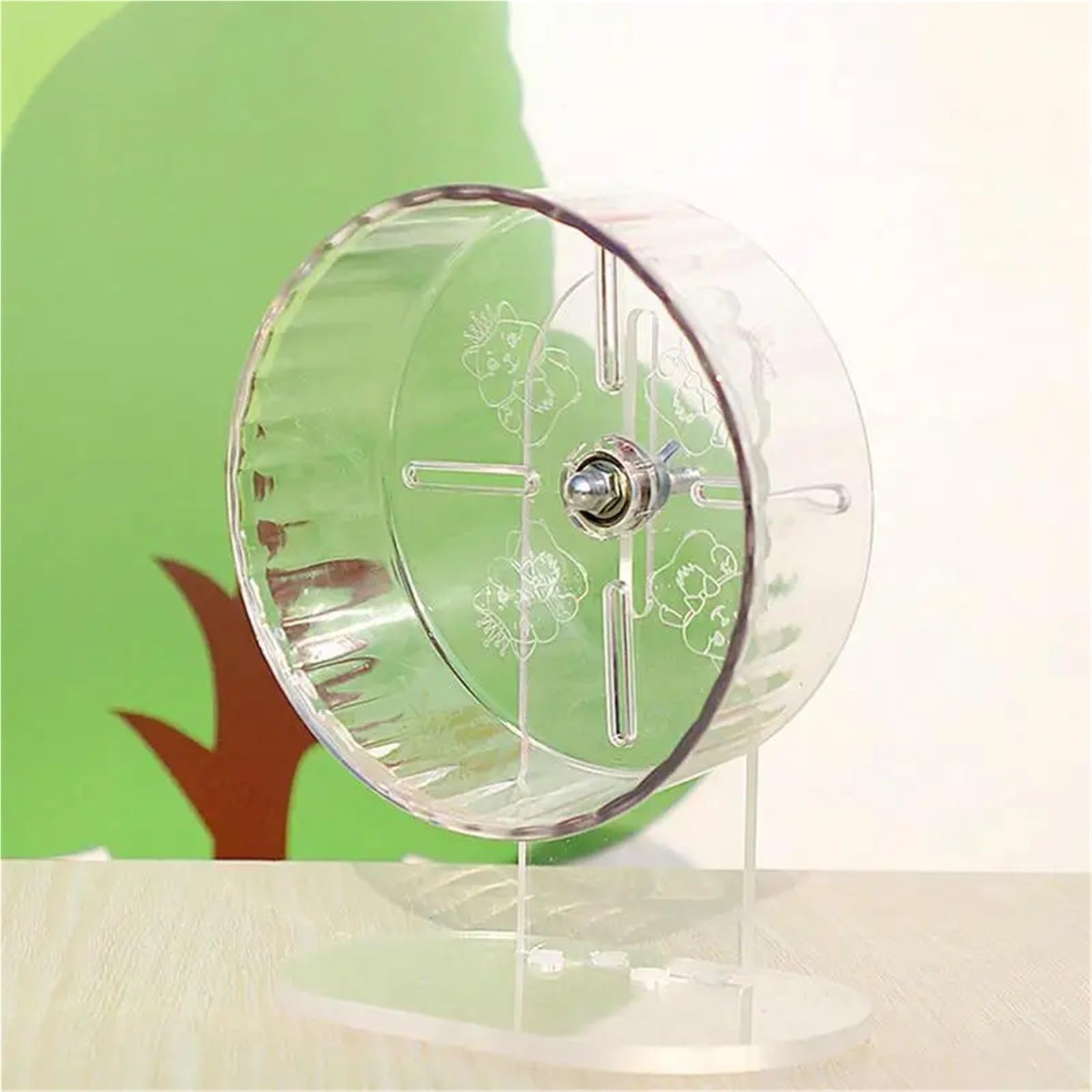 Rueda Hamster Gerbil Transparente silencioso for Correr, Accesorios Ajustables en Altura, Suministros for Mascotas para Mascotas