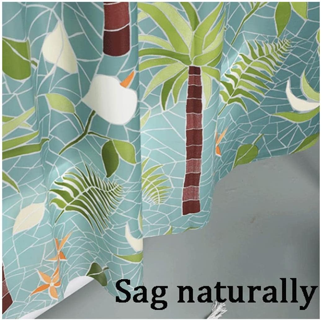 Best Shower Curtain Long Shower Curtain with Telescopic Rod and Hooks Waterproof Eva Fabric Tub Curtains Shower Curtain Liners for Bathroom Bath Decor (A 150x180cm)