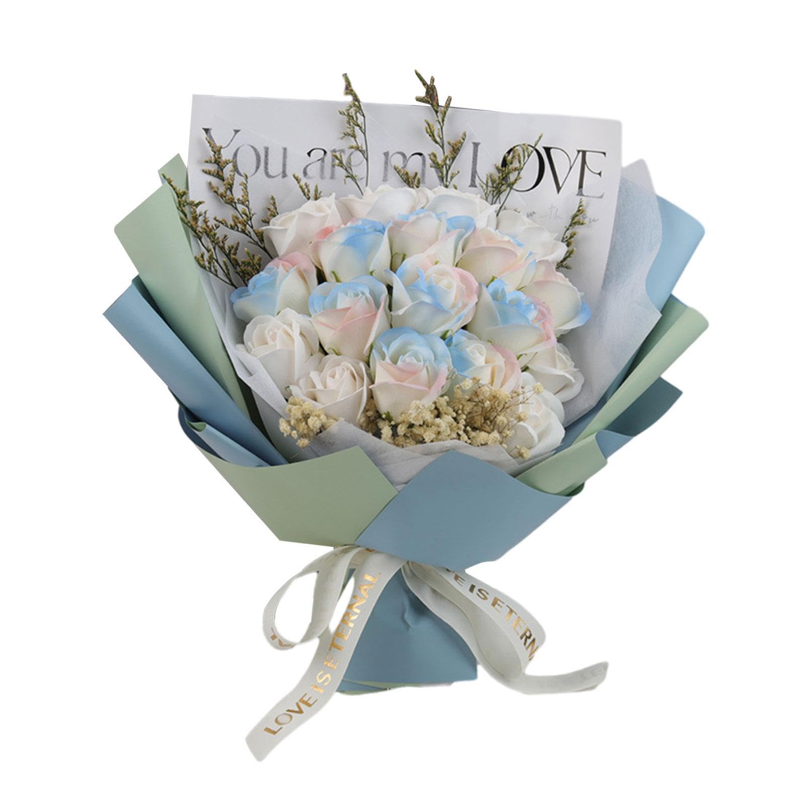 TWISAXC Artificial Flower Anniversary Wedding Party Bouquet Exquisite And Elegant Decor Valentines Day Artificial Flowers Home Decoration Durable Fake Flower