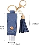 3 Set Hand Sanitizer Porte-clés en cuir, Porte-Bouteille Vide Boîtes de pression Rechargeable Conteneur