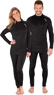 FAST WAY Thermounterwäsche Herren & Damen, Fleece Funktionsunterwäsche, Thermoset mit Thermoshirt & Thermounterhose, Trockene Wärme durch Motorrad- & Skiunterwäsche, S