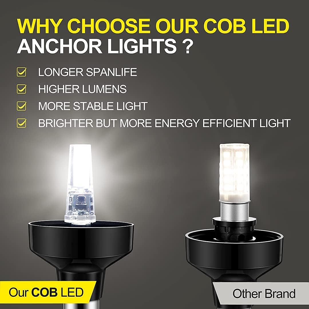 Obcursco 12 Inches Fold Down Boat Anchor Stern Light and Navigation Light Bundle Sale