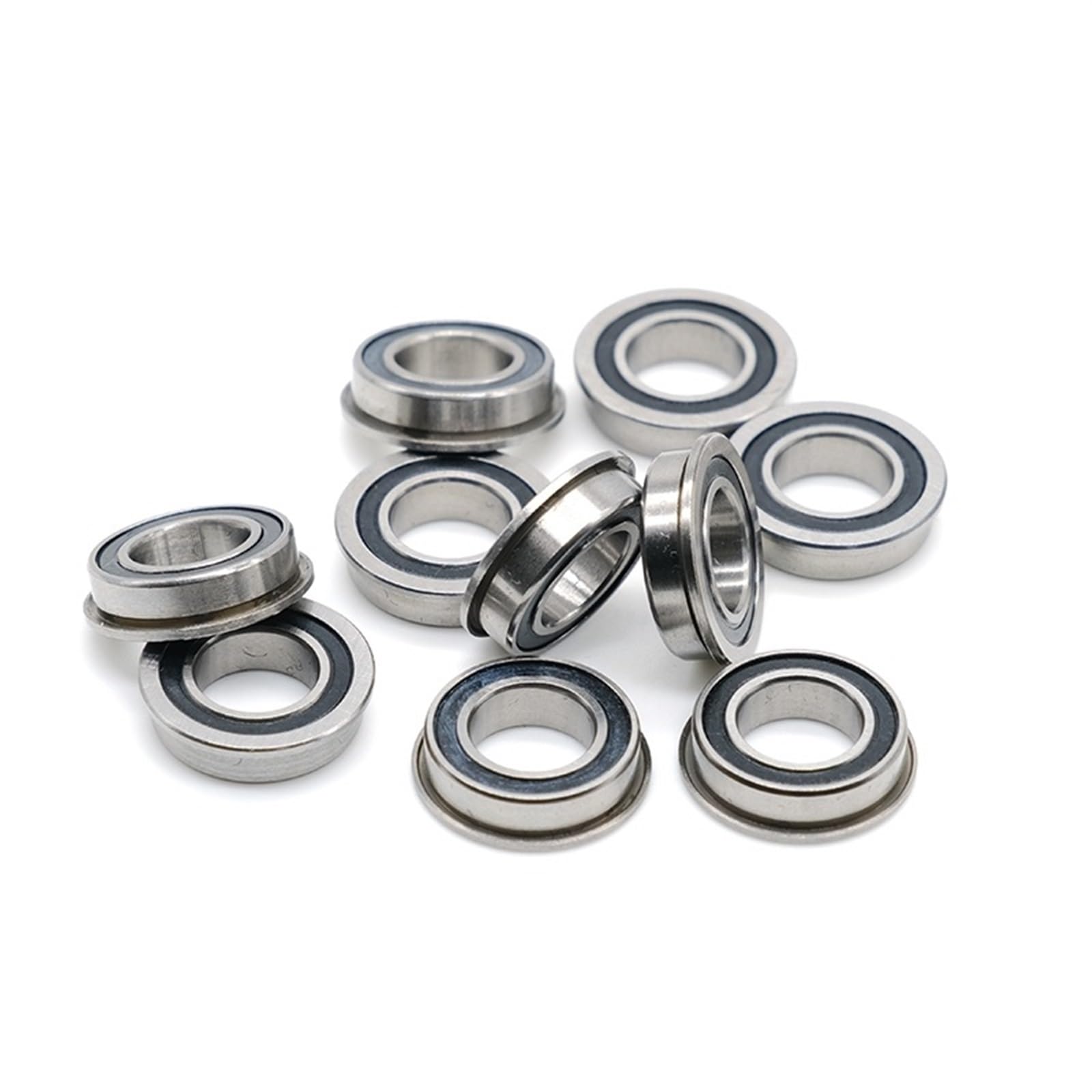 F6003 F6003RS Rodamiento F6003-20-2RS 20x35x11 mm (4 PCS) Rodamientos de bolas con brida F6003-RS Cojinete de rueda for carro de jardín