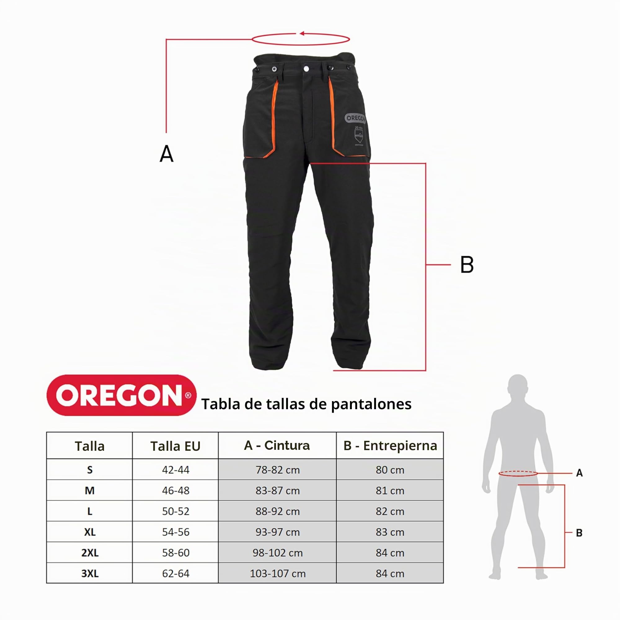 Oregon Yukon Pantalones de Seguridad para Motosierra, Protección Anticorte, Ropa de Trabajo