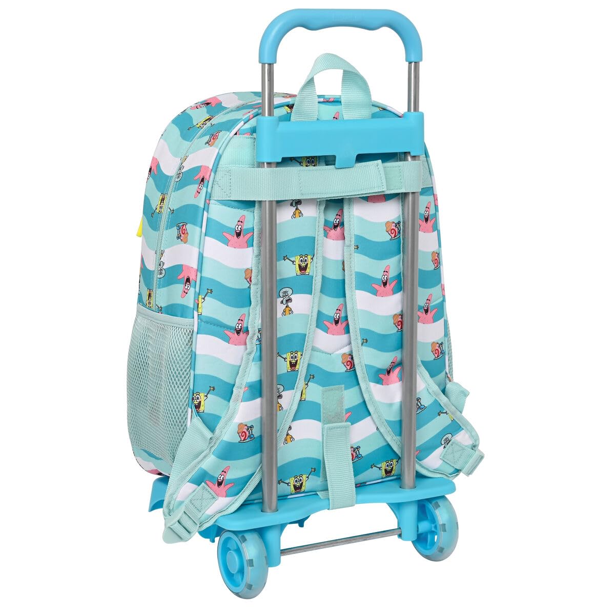 Safta- Sac à Dos avec Chariot Bob l'éponge Stay Positive 33 x 42 x 14 cm, 612291313, Multicolor