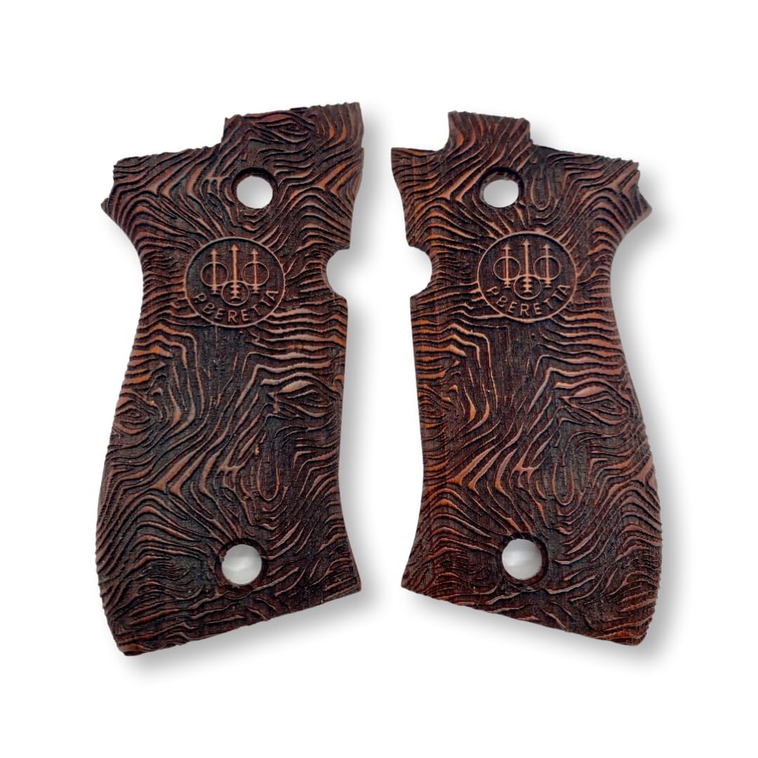 MANOPOLE ZIB per guancette Beretta F 81 Impugnatura a pistola realizzata a mano in legno di noce Guancette Ars.07