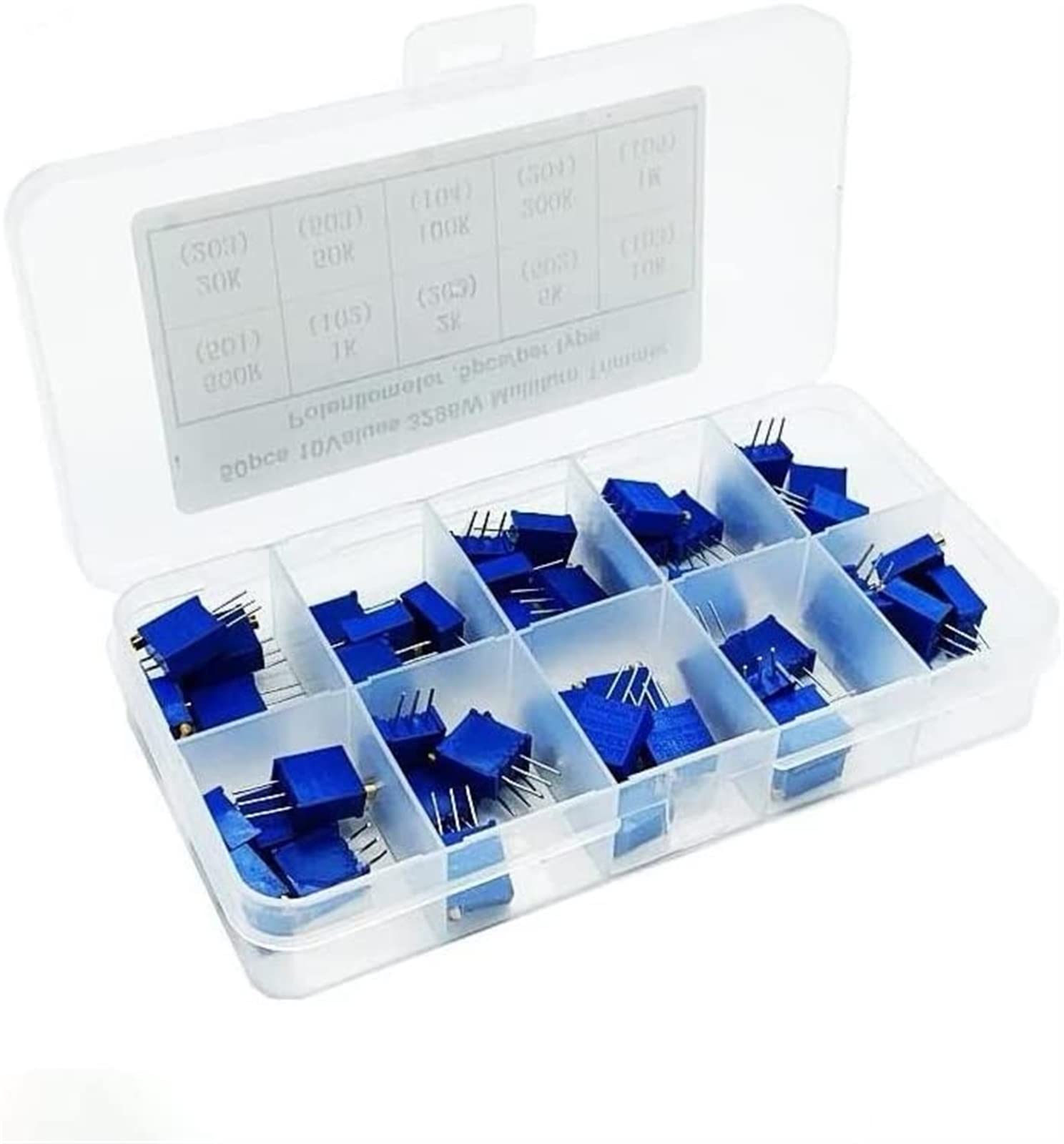 Potentiomètre 3296W haute précision kit de résistance variable multi-tours