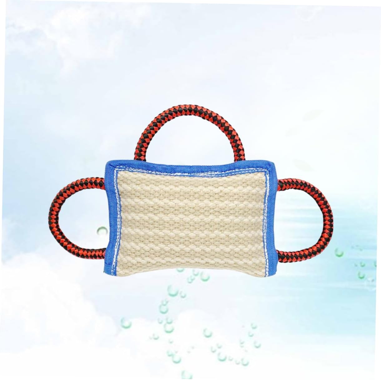 Abaodam Jute Dog Bite Pillow Interactive Chewing for Training and Teeth Cleaning with Sturdy Handles Pet Chewing for Dogs