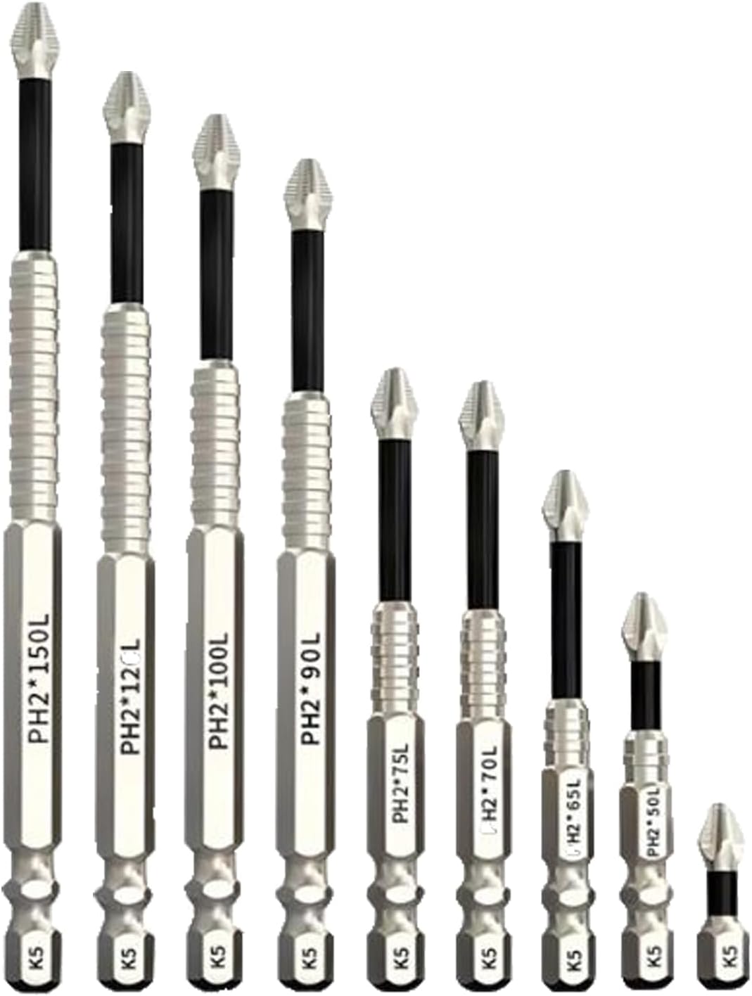 High Magnetic Screwdriver Drill Bit Set, Strong Magnetic Durability Screwdriver Drill Bit Set, Magnetic Electric Screwdriver Set, Electric Precision Screwdriver Set, 25 50 65 70 75 90 100 120 150mm