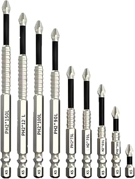 High Magnetic Screwdriver Drill Bit Set, Strong Magnetic Durability Screwdriver Drill Bit Set, Magnetic Electric Screwdriver Set, Electric Precision Screwdriver Set, 25 50 65 70 75 90 100 120 150mm