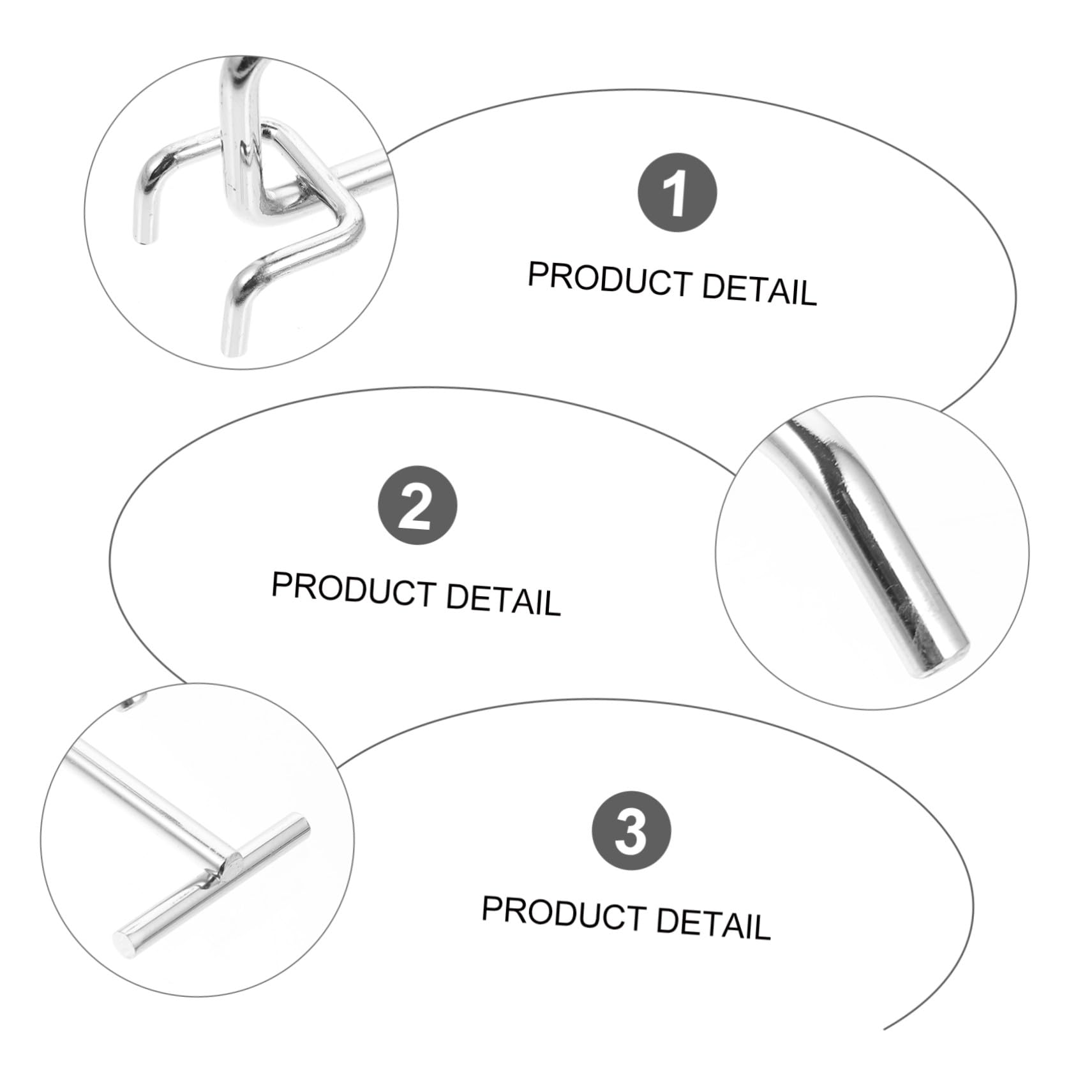 6 Stück Teiliges Pegboard Haken Metall Lochabstand Supermarkt Anzeige Haken mit Preisschildhalter Lochwand Organizer Langlebig Kratzfest