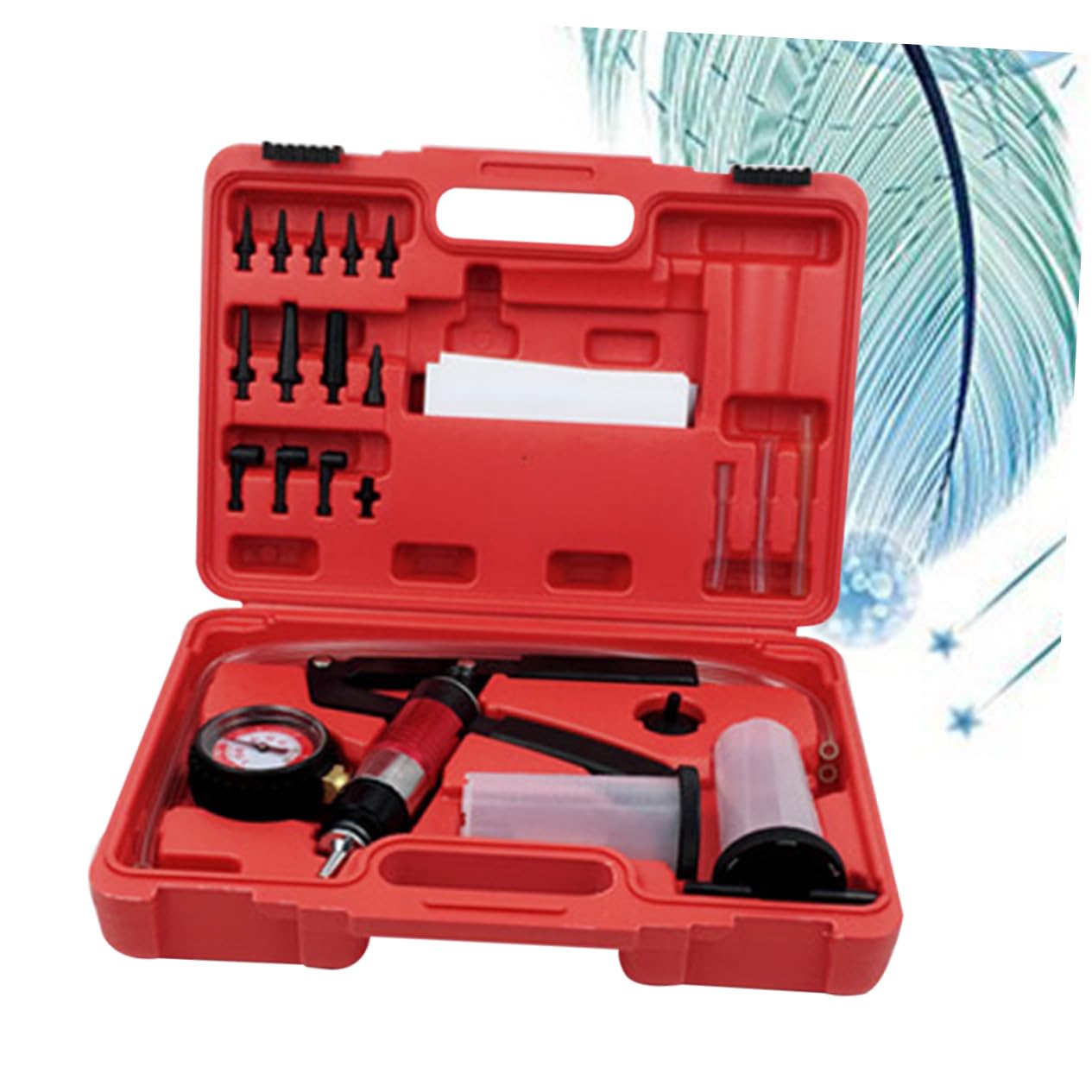 Zerodeko Bomba De Vacío Manual para Purga De Frenos Cuerpo De Bomba De Vacío Herramienta De Protección contra Vapor Kit De Purga De Frenos para Automotriz