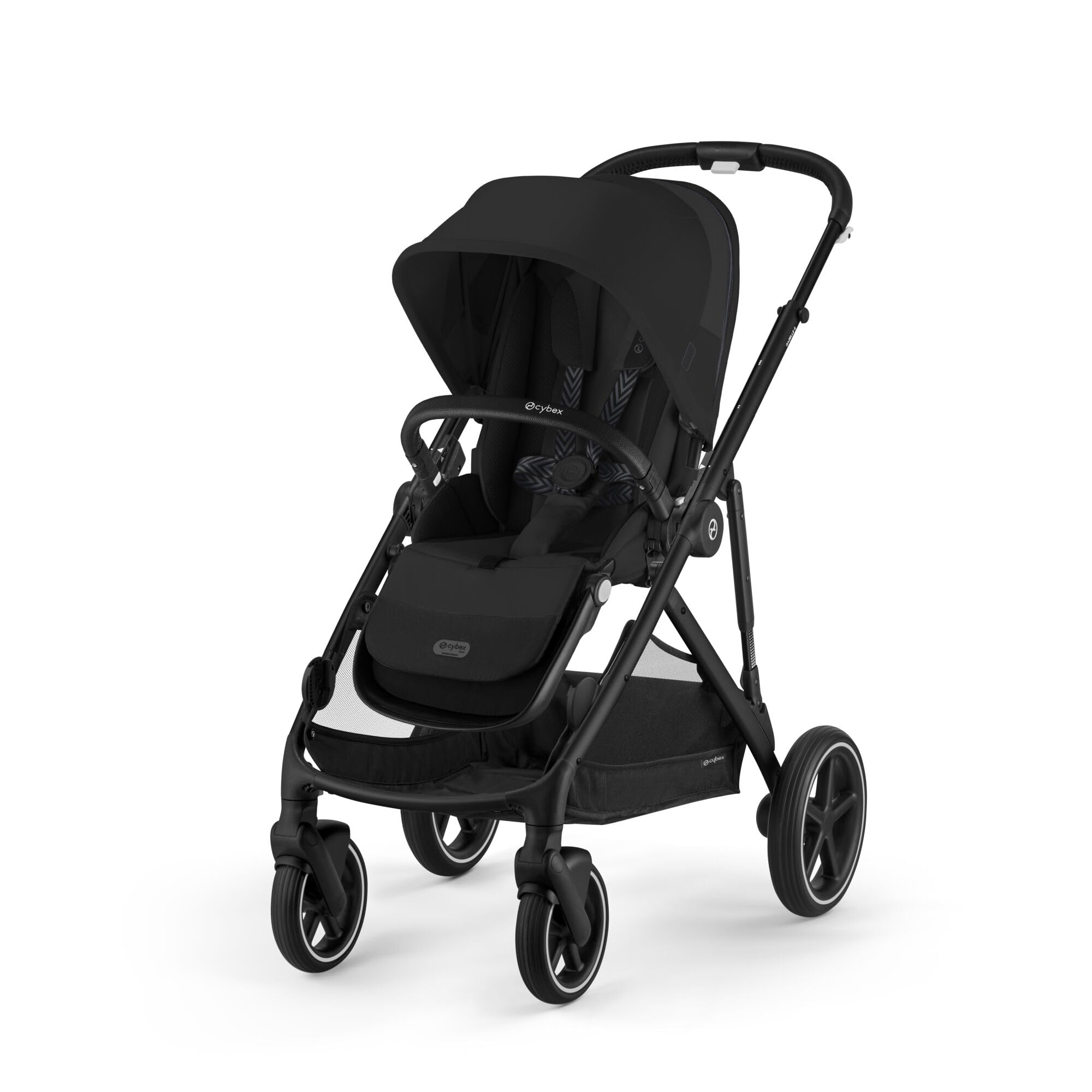 CYBEX Passeggino Gold GAZELLE S, dalla nascita a circa 4 anni, max. 22 kg (modalità singola) / 2x 22 kg (modalità Duo), sistema all-in-1 con 20+ configurazioni, Moon Black