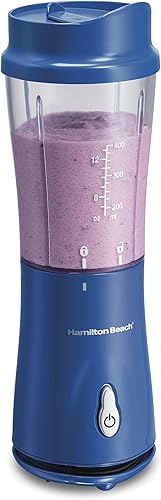 Miniatura 5 de Hamilton Beach Licuadora portátil para batidos y batidos con taza de viaje y tapa sin BPA de 14 onzas y licuadora portátil para batidos y batidos