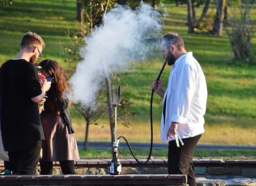 Hookah Windcover Kkduck Stainless Steel With Handle With Shisha Tongs For Charcoal Holder Shisha Accessories Charcoal Heat Management System #TOP4