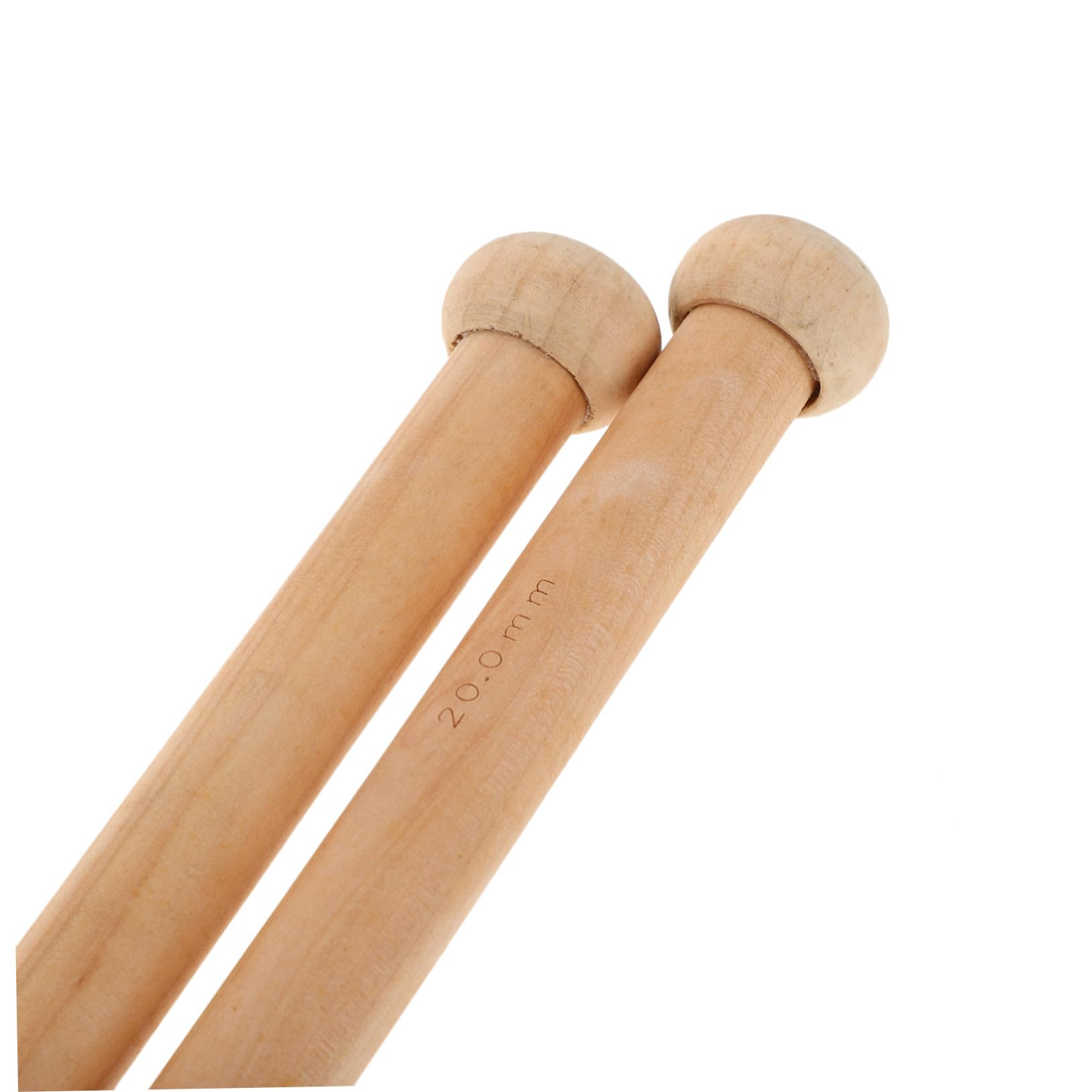 Agujas de Tejer Grandes de Madera Beige, 6 Piezas Rectas | Manualidades y Diy, Estructura Gruesa, Diseño Portátil y Firme, Uso en Invierno