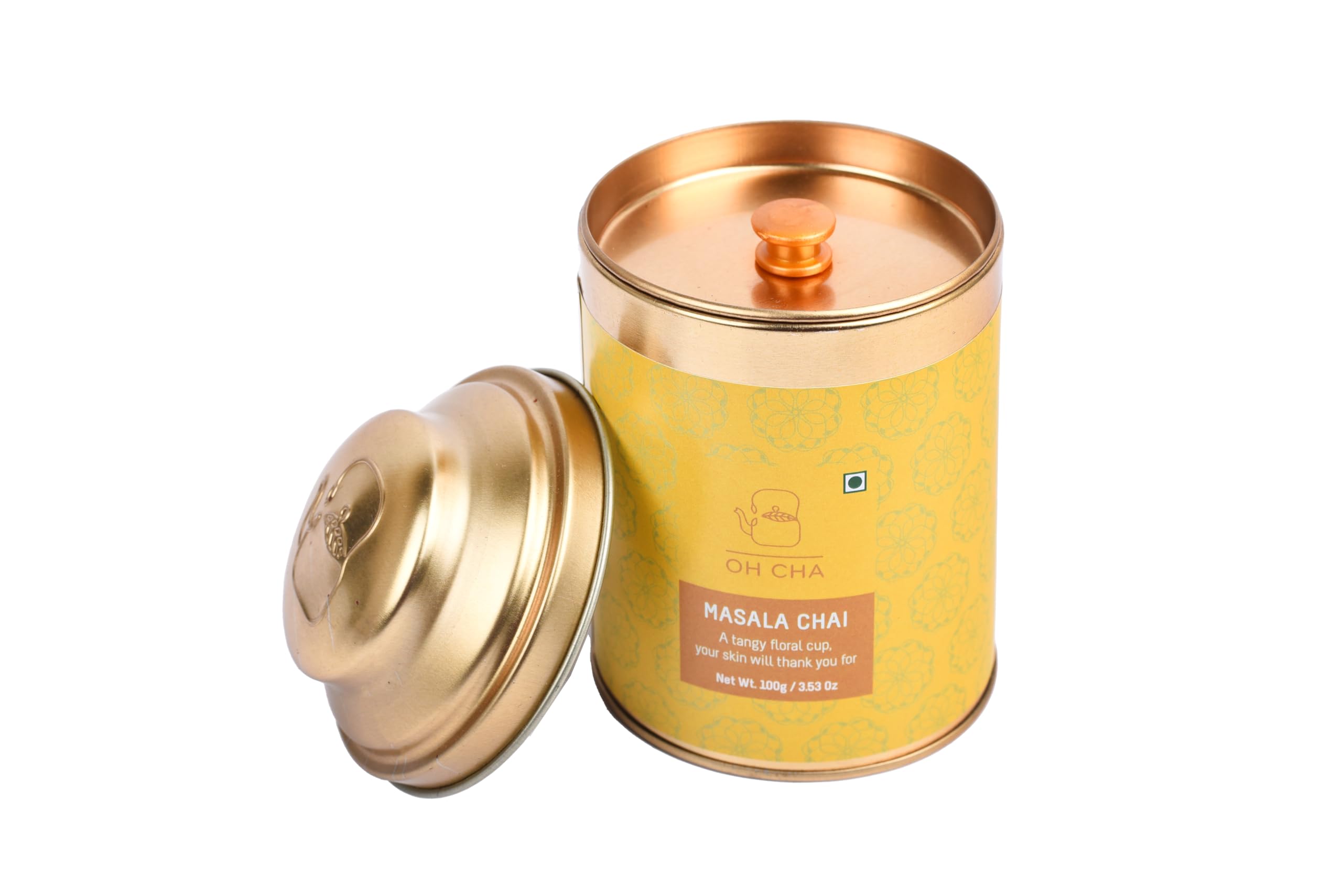 OH CHA - Masala Tea/Chai, 100gms | Kadak CTC Black Tea with Cardamom, Cinnamon, Ginger, Clove and Black pepper | Premium Masala Tea for your Daily Chai Fix | 100% Natural, Pure Spices 1