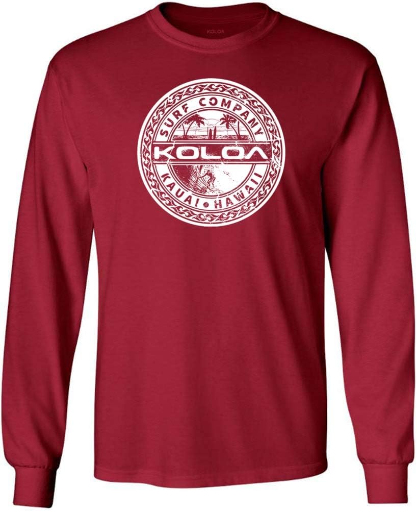Koloa Surf Palms and Waves Long Sleeve Tees Regular, Big and Tall