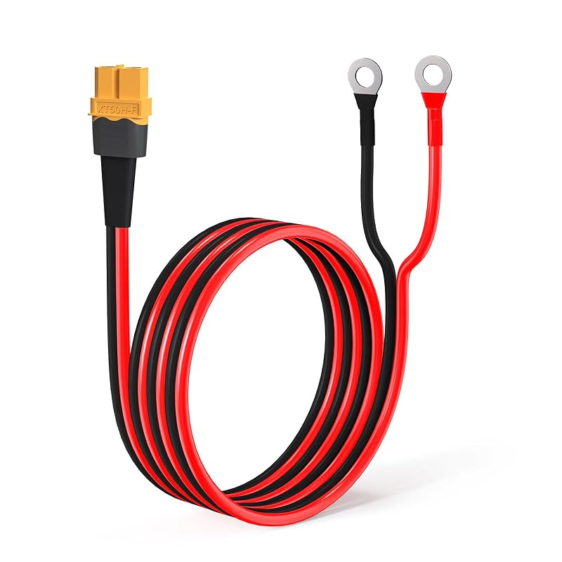 Cabo ELFCULB XT60 fêmea para terminal de anel 12AWG, 1,52 m, 30 A