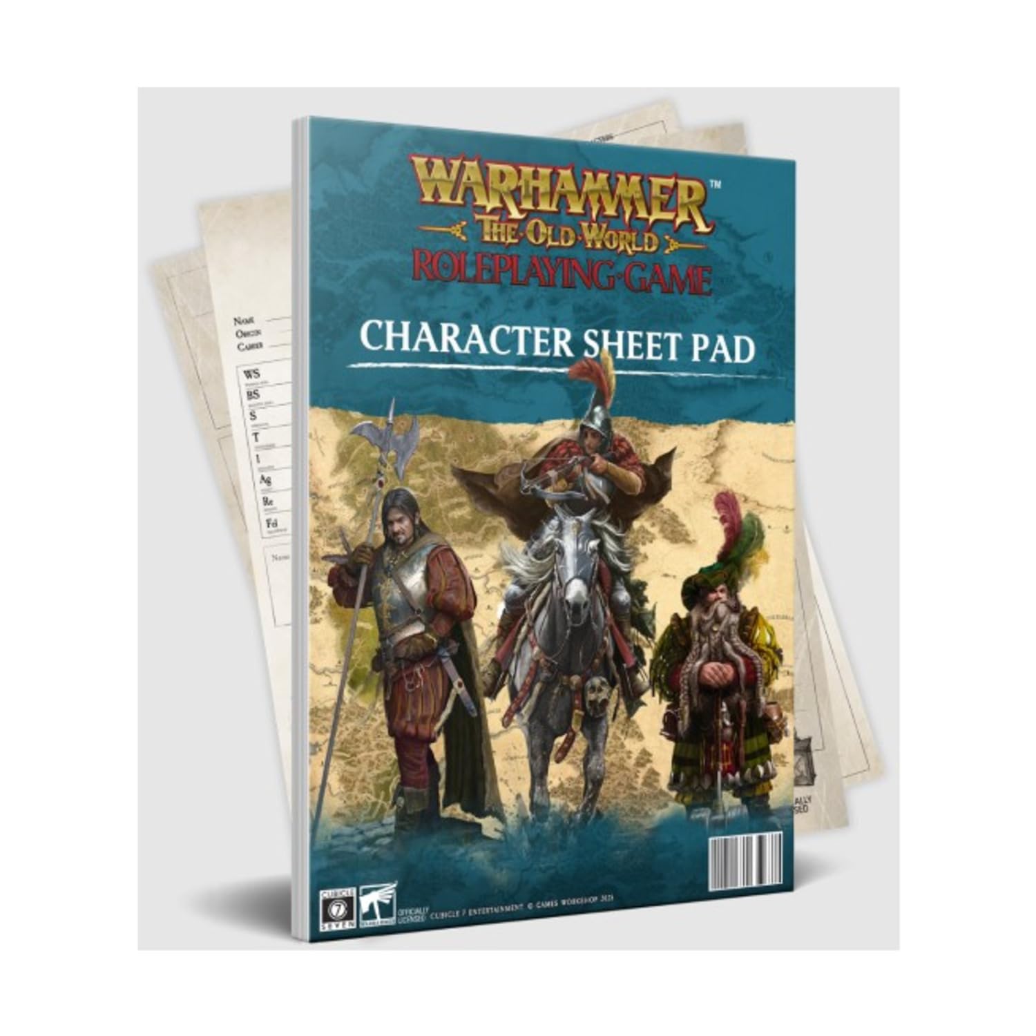 Warhammer: The Old World Role Playing Character Pad | Ages 14+ | 50 Full Color Sheets for Tabletop Role Playing Games