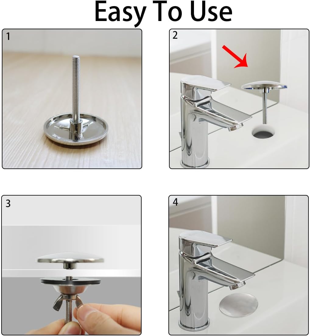 1 Piece 2 Inch Kitchen Sink Hole Cover, Kitchen Stainless Steel Faucet Hole Cover, Sink Tap Hole Cover (Brushed Nickel)
