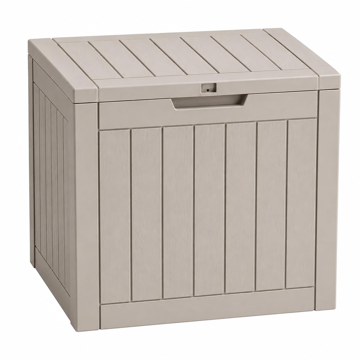 Durabull Outdoor Storage Box, Weather-Resistant Plastic Garden Organiser, Large Capacity Container in Black and Brown, Patio Cushion Storage 120L (Taupe)
