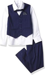 Boys' 4-Piece Velvet Vest Set