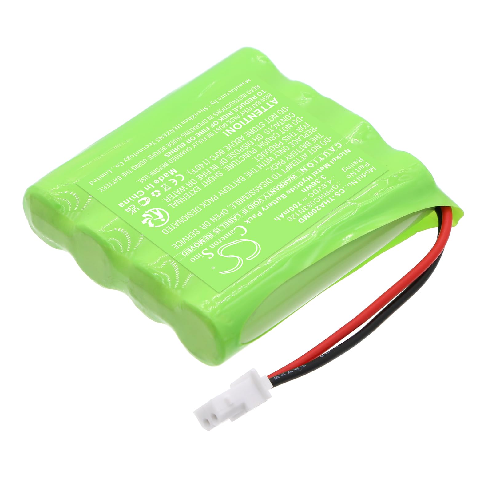 TECHTEK Batteria 700mAh compatibile con [I-Tech] I-Tech Physio und Mag 1000 (2012-2018), Mio Care, Mio Ionotens, Peristim, Vein sostituisce GPRHC083N120 FBA