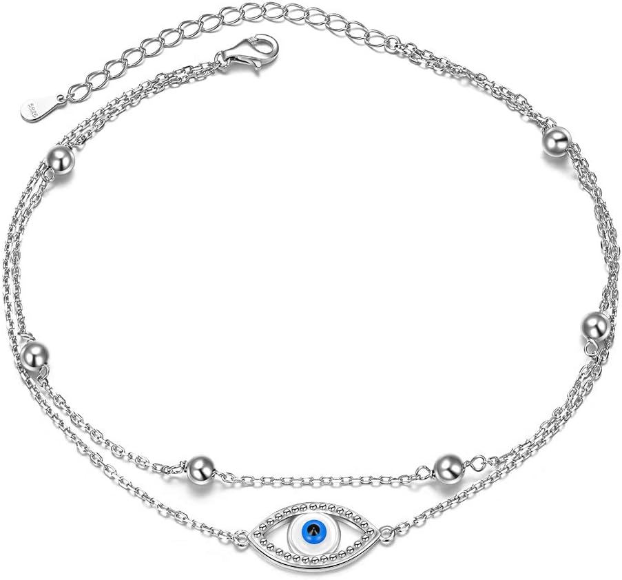 YinShan Anklet for Women S925 Sterling Silver Adjustable Foot Ankle Bracelet