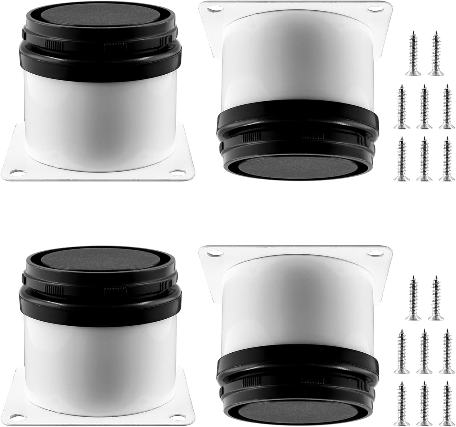 Murtenze 4 Pack 2 Inch Furniture Legs, Stainless Steel