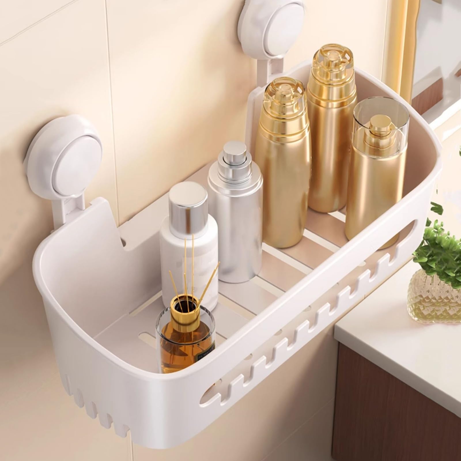 Estante con Ventosa para Ducha de baño, Estante de Almacenamiento para Inodoro, Lavabo, balcón y Cocina. Varios tamaños (8x12 pulgadas/20,5x30,5 cm).