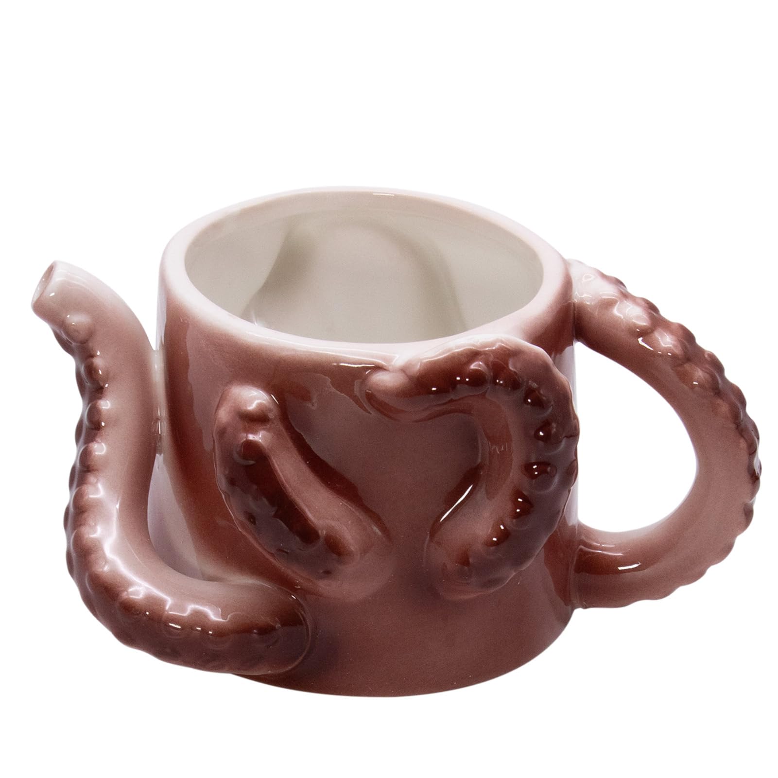Craftmastudio 3D Octopus Ceramic Coffee Mug Cute Cartoon Handmade Octopus Statue Cup Christmas Birthday Gifts for Friends or