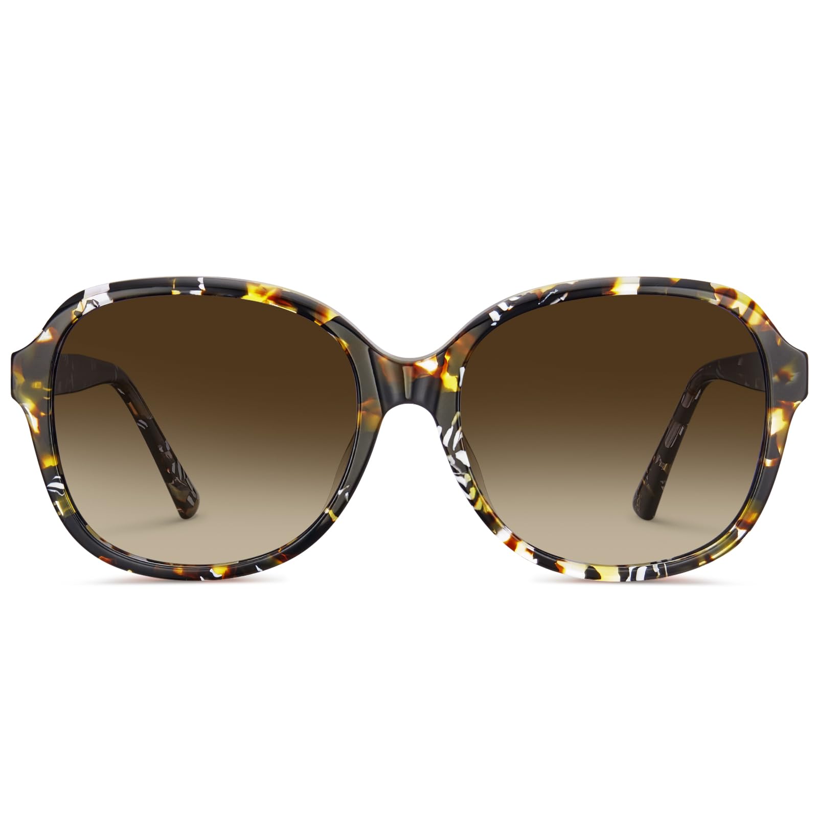 CARFIA Large Curved Acetate Polarized Sunglasses for Women UV Protection, Retro Fashion Ladies Shades Driving Safety Eyewear