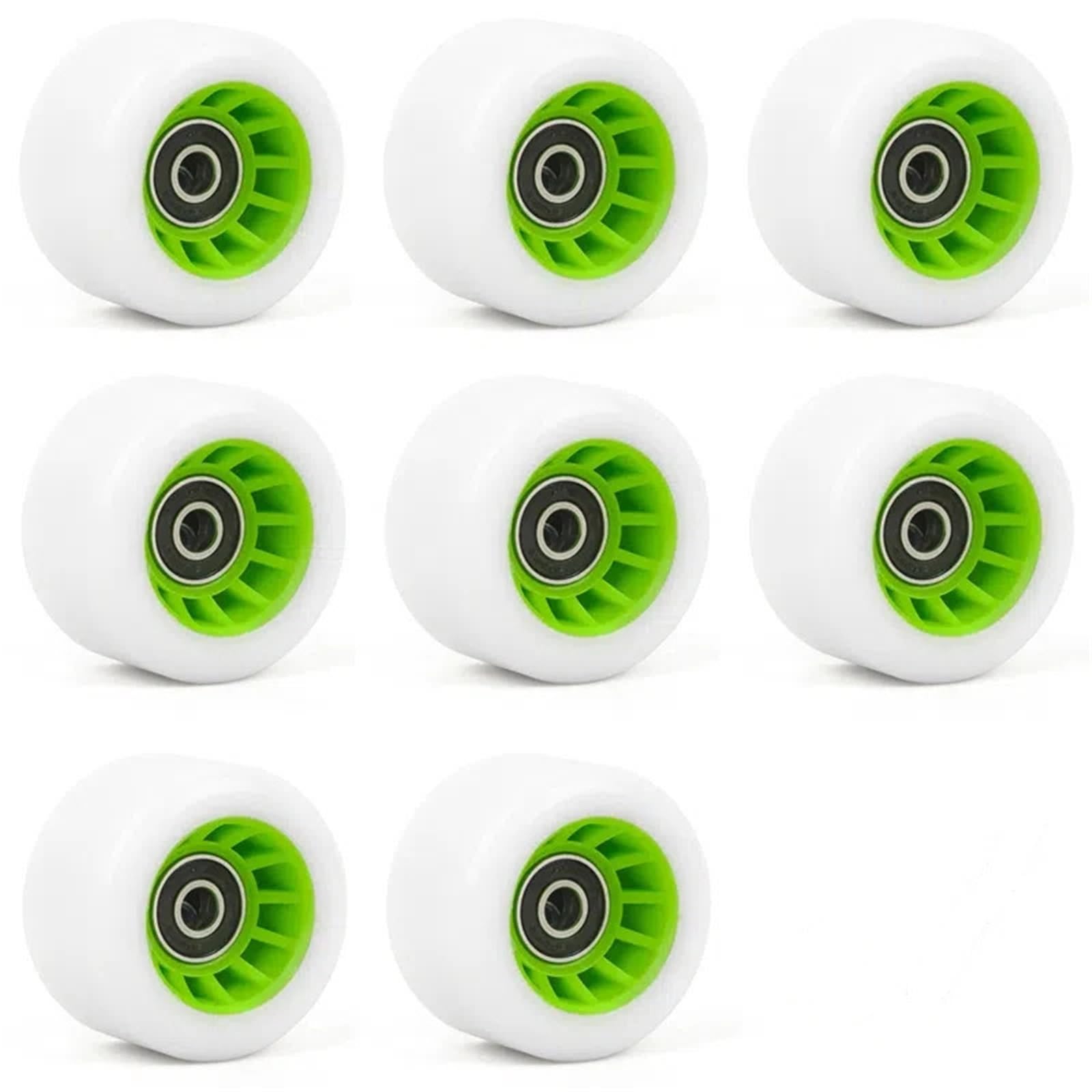 Longboard Skateboard-Räder, 8 Stück, 92 A, Quad-Rollschuh-Räder, 58 x 32 mm, mit Kugellagern, für zweireihiges Skaten, Quad-Skates, Zubehör, Outdoor