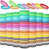 Jerify 200 Stück Jesus Loves You Silikon-Armband, christliche Armbänder, Bibelvers, Gummi-Armband, religiöse, bunte Bänder für Partygeschenke, Geschenke, Preise (frischer Stil)