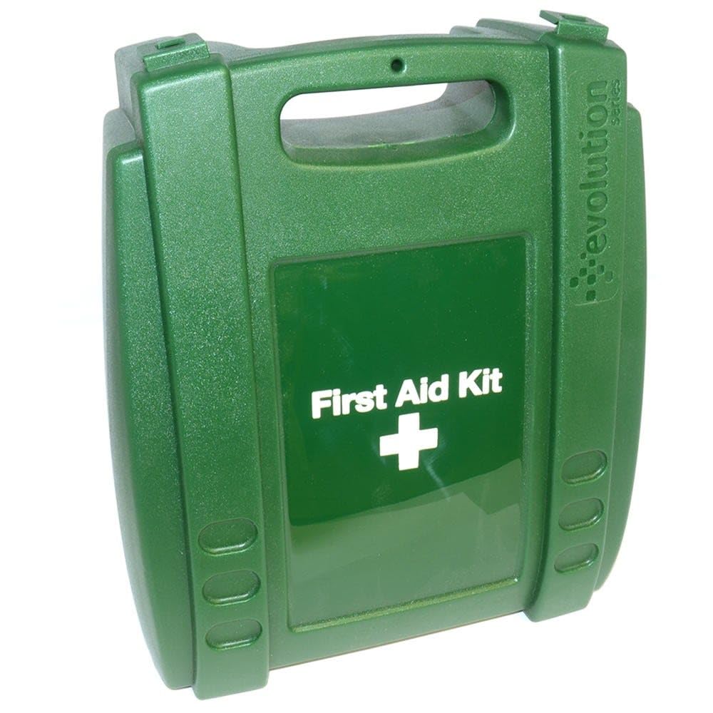 Kenable Kit Large First Aid Wall Mountable 21-50 Employees Hse Compliant Workplace Safety Box With Contents Green
