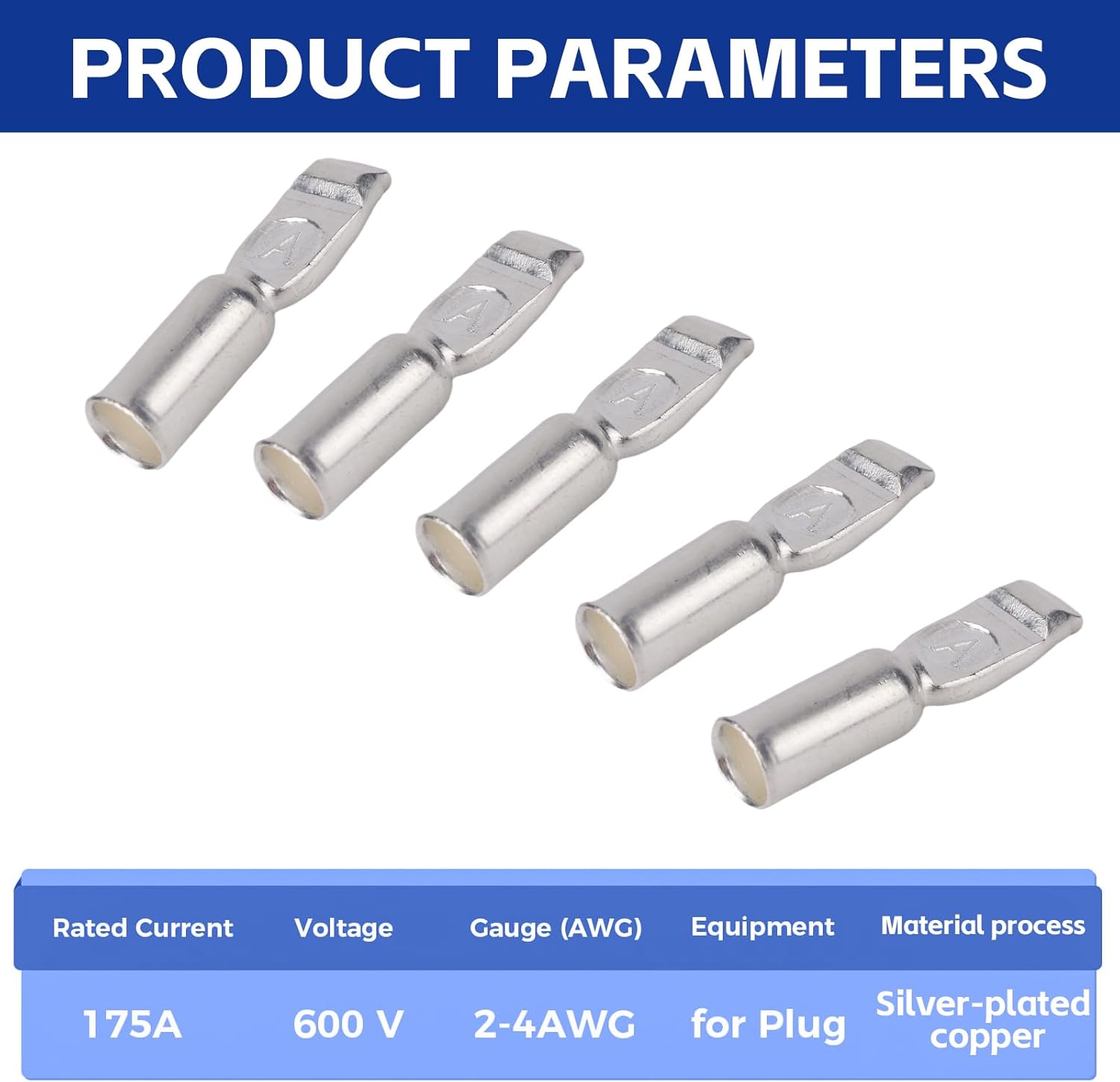 10pcs Battery Quick Connect Terminal Pins, Replacement Terminal Pins for 50A 6-12 AWG Battery Quick Connect/Disconnect Connector Wire Harness Plug Towing Winch Systems Accessories