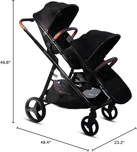 Miniatura 10 de Venice Child Ventura - Cochecito de pie individual a doble y segundo asiento para niños pequeños (paquete # 3)