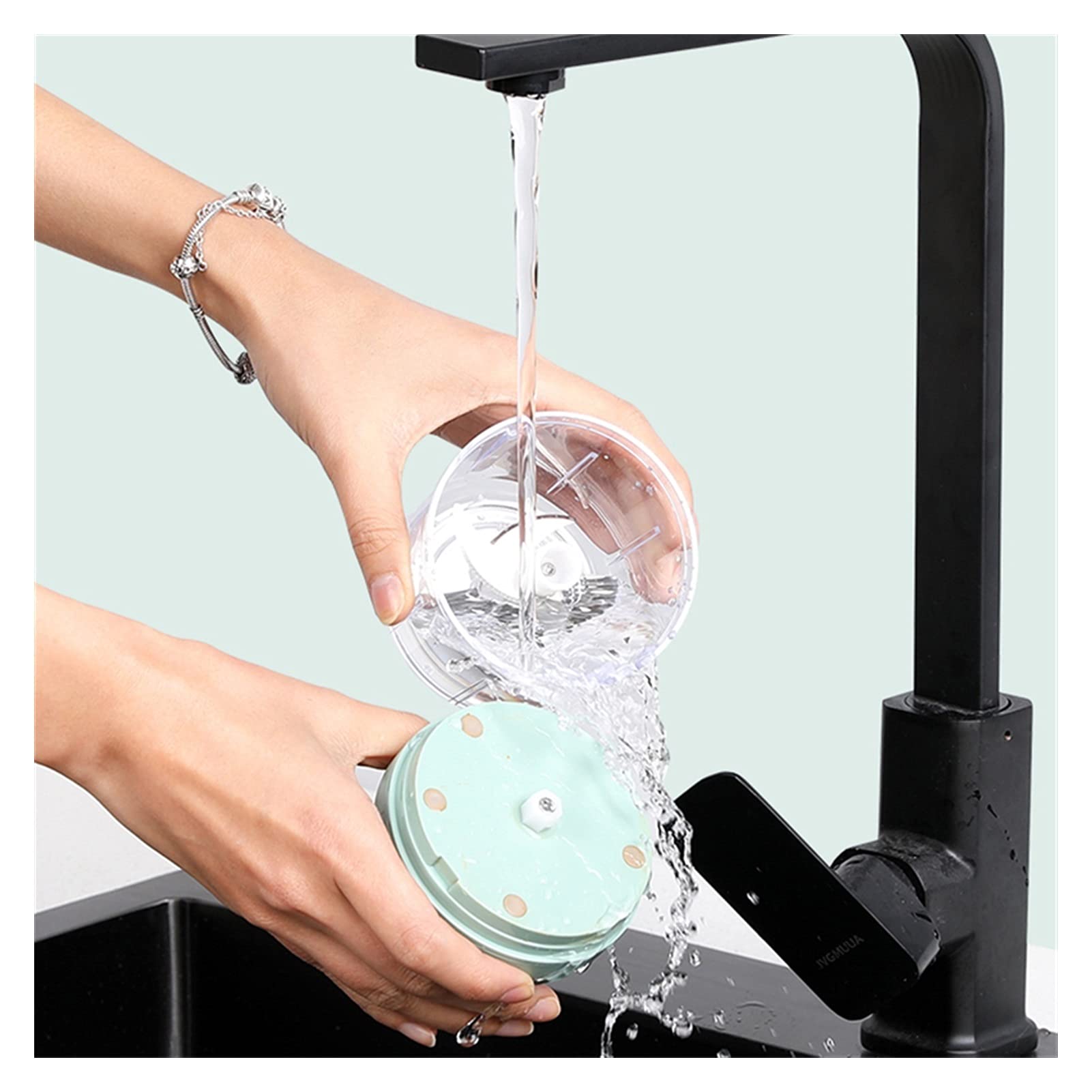 Ręczna maszynka do mięsa Elektryczna kruszarka do żywności, 100/25 0ML. Chopper warzywny żywności, młynek do mięsa Do mięsa mielonego (Color : 250ml white)