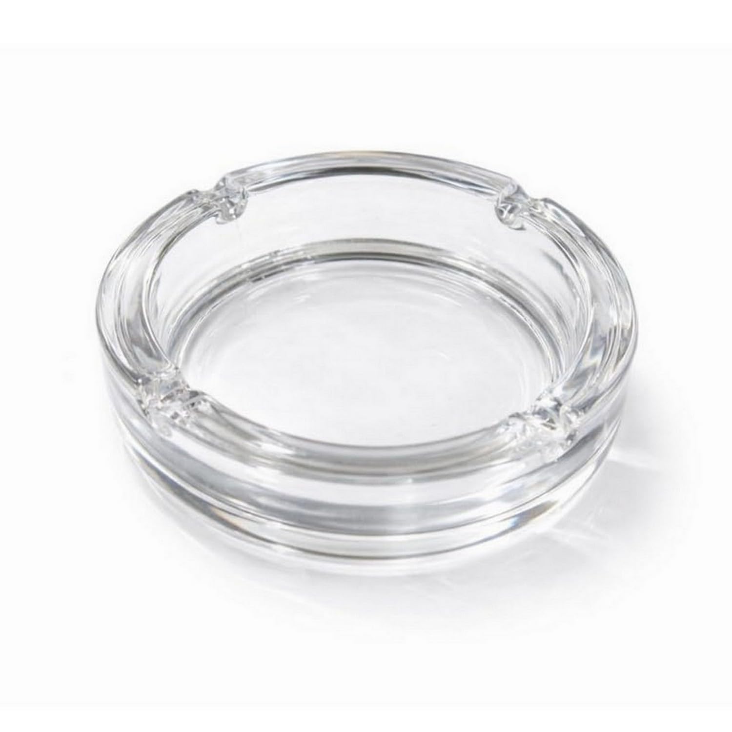 Crystal Clear Glass Ashtray 101 mm | Heavy Thick Round Ash Tray for Cigarette & Cigar | Tabletop Ashtray for Home, Office & Outdoor Use (1 Pc)-image-31