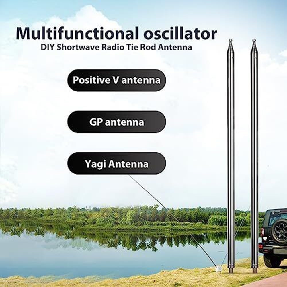 Antenne Télescopique Ondes Courtes 5.6m En Inox - 14 Sections, Raccord M10, Pour Radio Amateur - 3