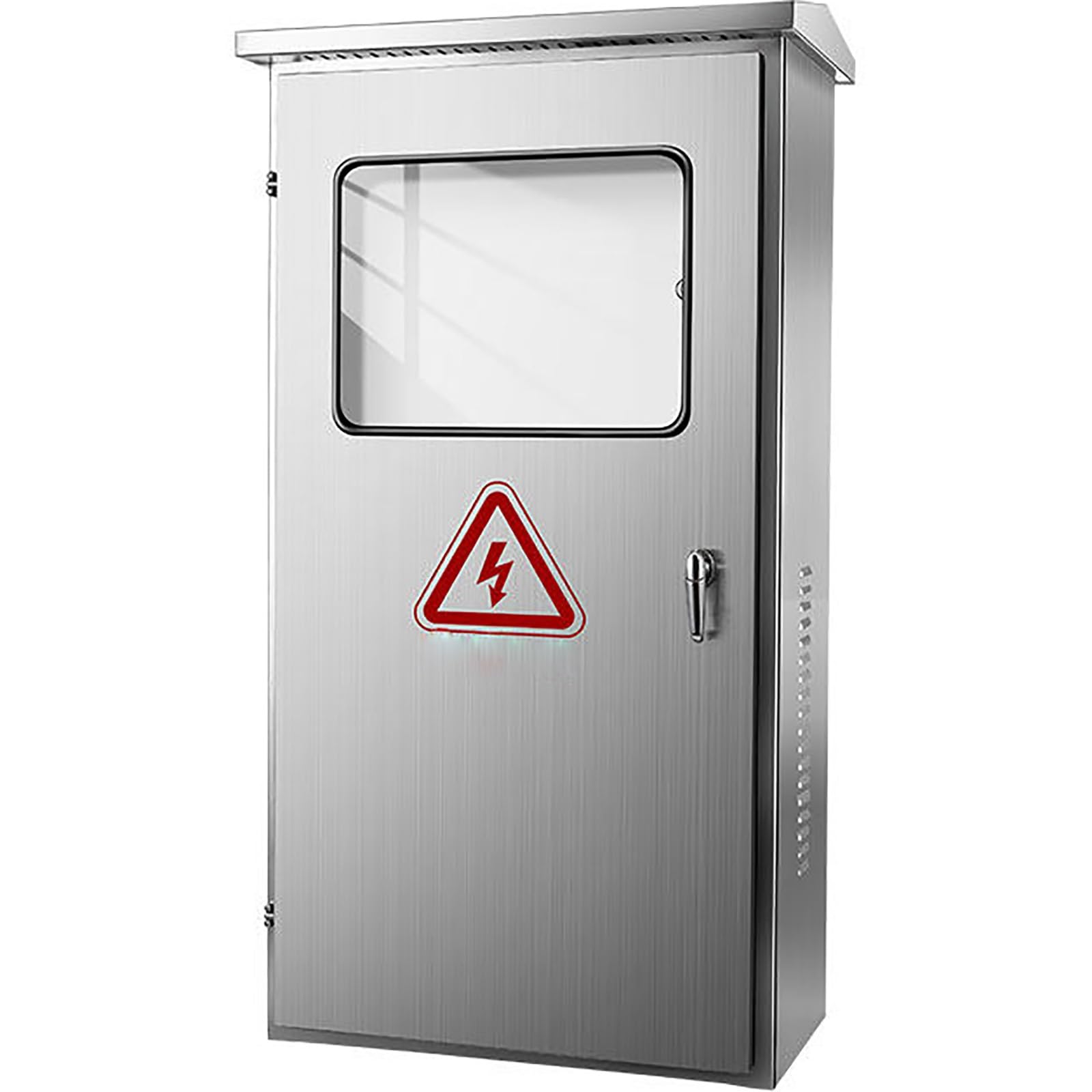 Elektrokasten, Großer Wetterfester Stand Schaltschrank aus Metall für den außenbereich, Verteilerkasten Wasserdicht mit Schrägdach, Schutzart IP55(120x60x35cm/47x24x14in)