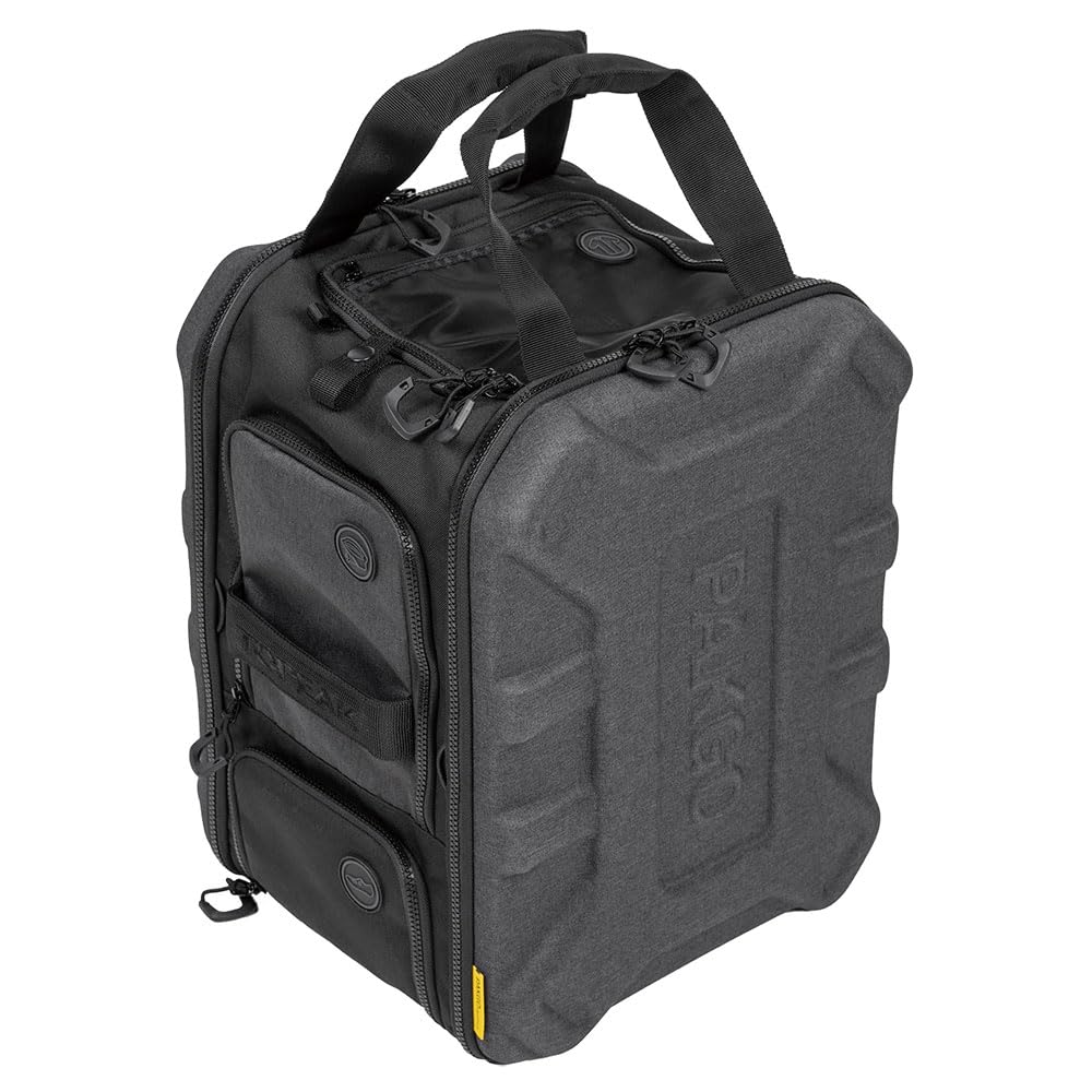 Topeak Pakgo GearPack II Fahrradtasche Schwarz, gepolsterte Transporttasche aus Polyester für Fahrrad Zubehör Werkzeug Helm und Bikepacking Ausrüstung